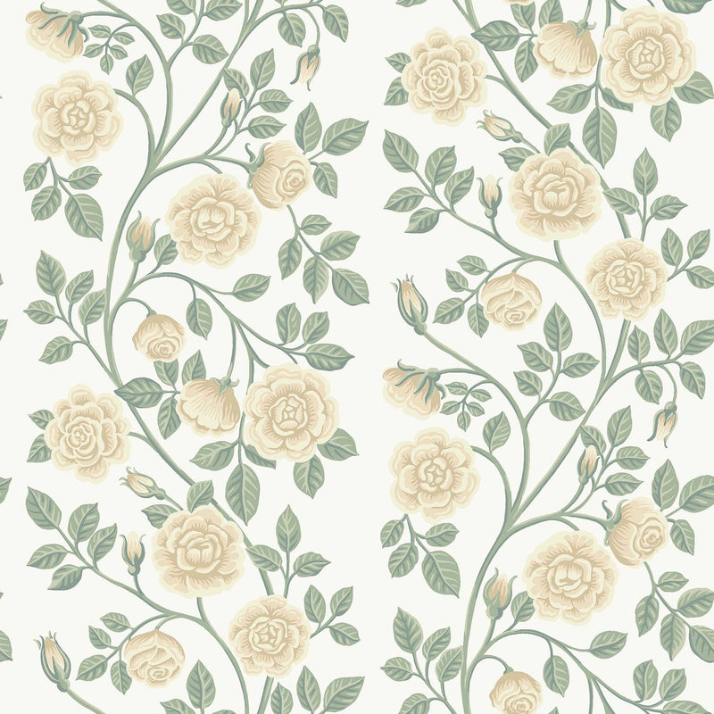 6957 Elsa Yellow and Green Wallpaper by Boråstapeter