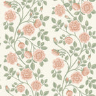 6958 Elsa Pink and Green Wallpaper by Boråstapeter