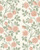 6958 Elsa Pink and Green Wallpaper by Boråstapeter