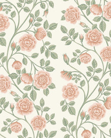 6958 Elsa Pink and Green Wallpaper by Boråstapeter