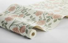 6958 Elsa Pink and Green Wallpaper by Boråstapeter