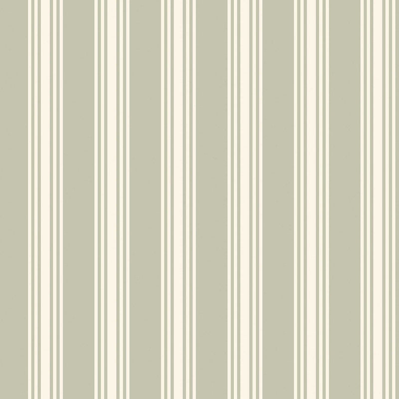 6959 Gunnebo Green and White Wallpaper by Boråstapeter
