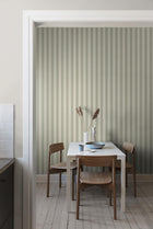 6959 Gunnebo Green and White Wallpaper by Boråstapeter