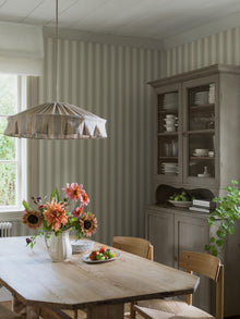 6959 Gunnebo Green and White Wallpaper by Boråstapeter