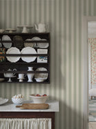 6959 Gunnebo Green and White Wallpaper by Boråstapeter