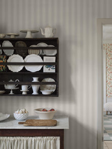 6961 Gunnebo Grey and White Wallpaper by Boråstapeter