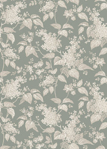 6963 Syren Green and Beige Wallpaper by Boråstapeter