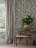 6963 Syren Green and Beige Wallpaper by Boråstapeter