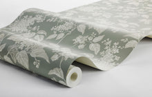 6963 Syren Green and Beige Wallpaper by Boråstapeter