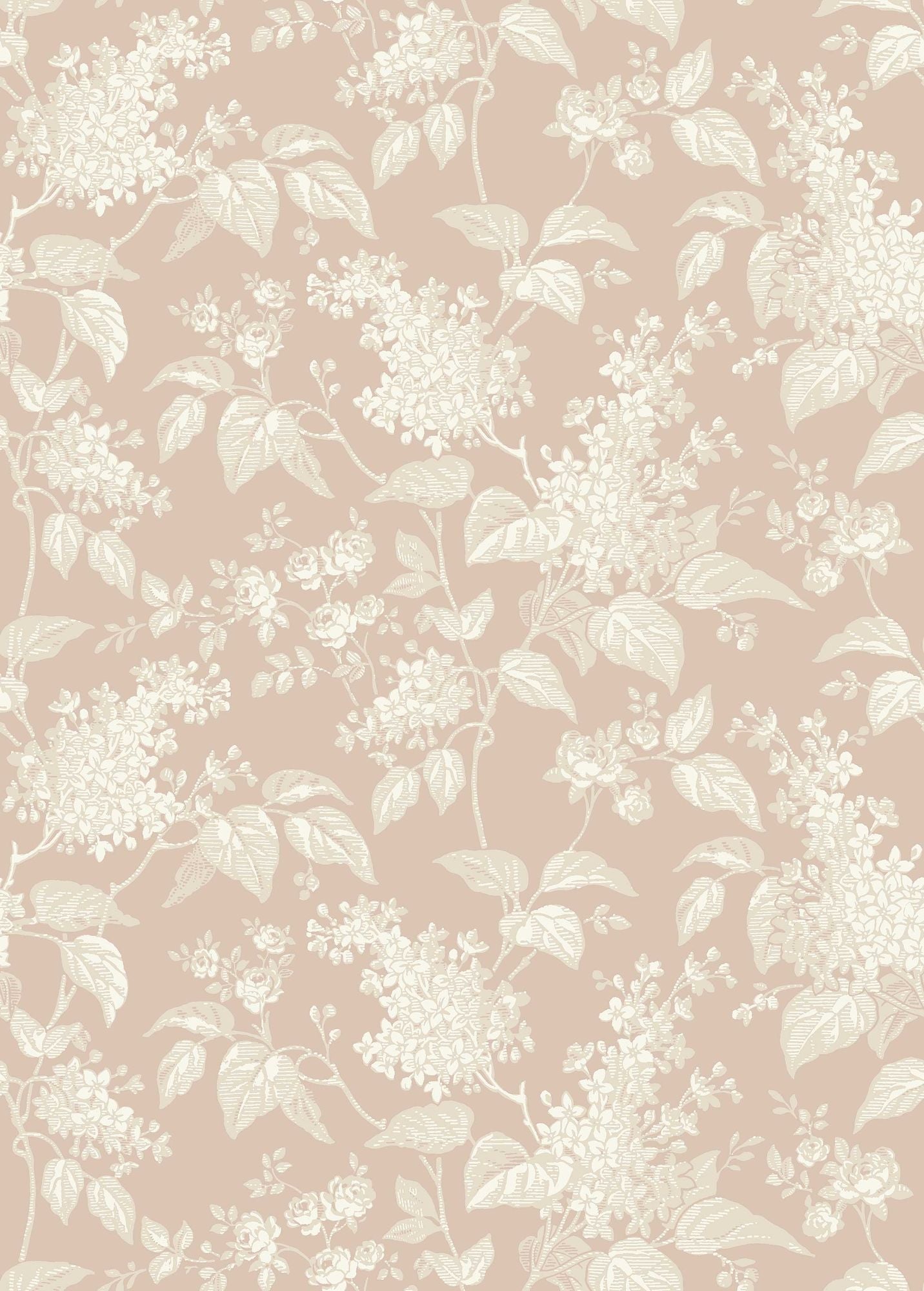 6965 Syren Pink and Beige Wallpaper by Boråstapeter