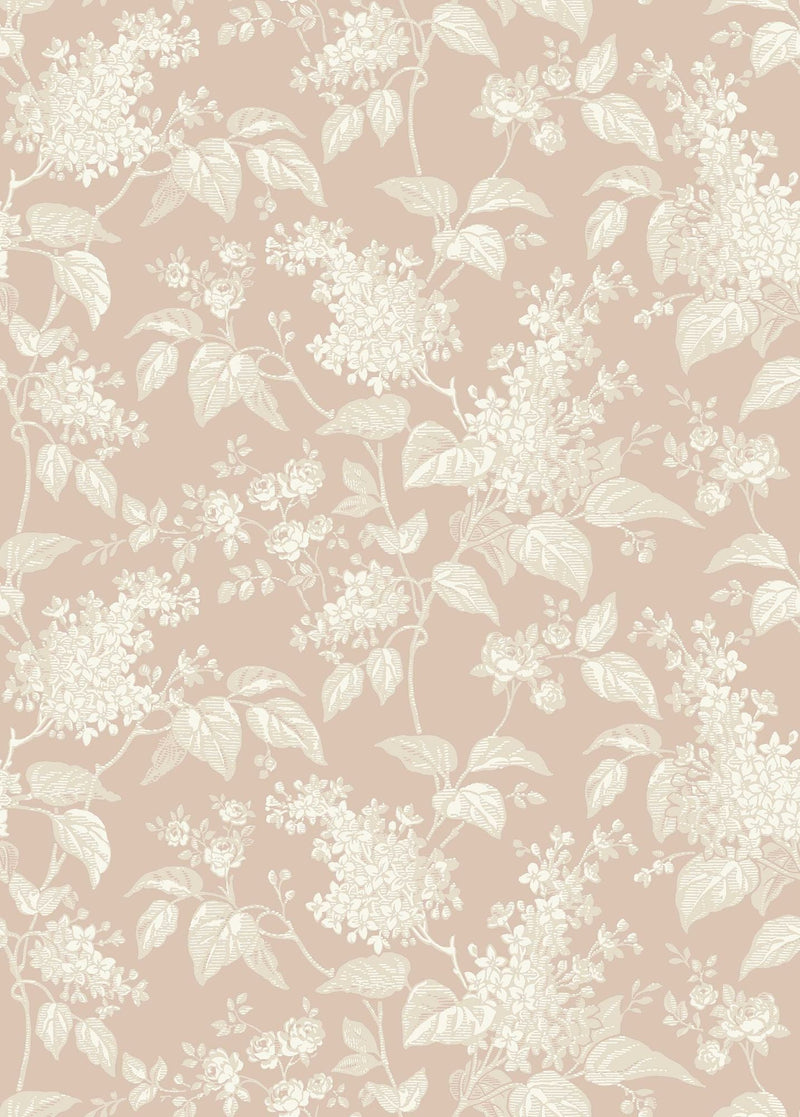 6965 Syren Pink and Beige Wallpaper by Boråstapeter