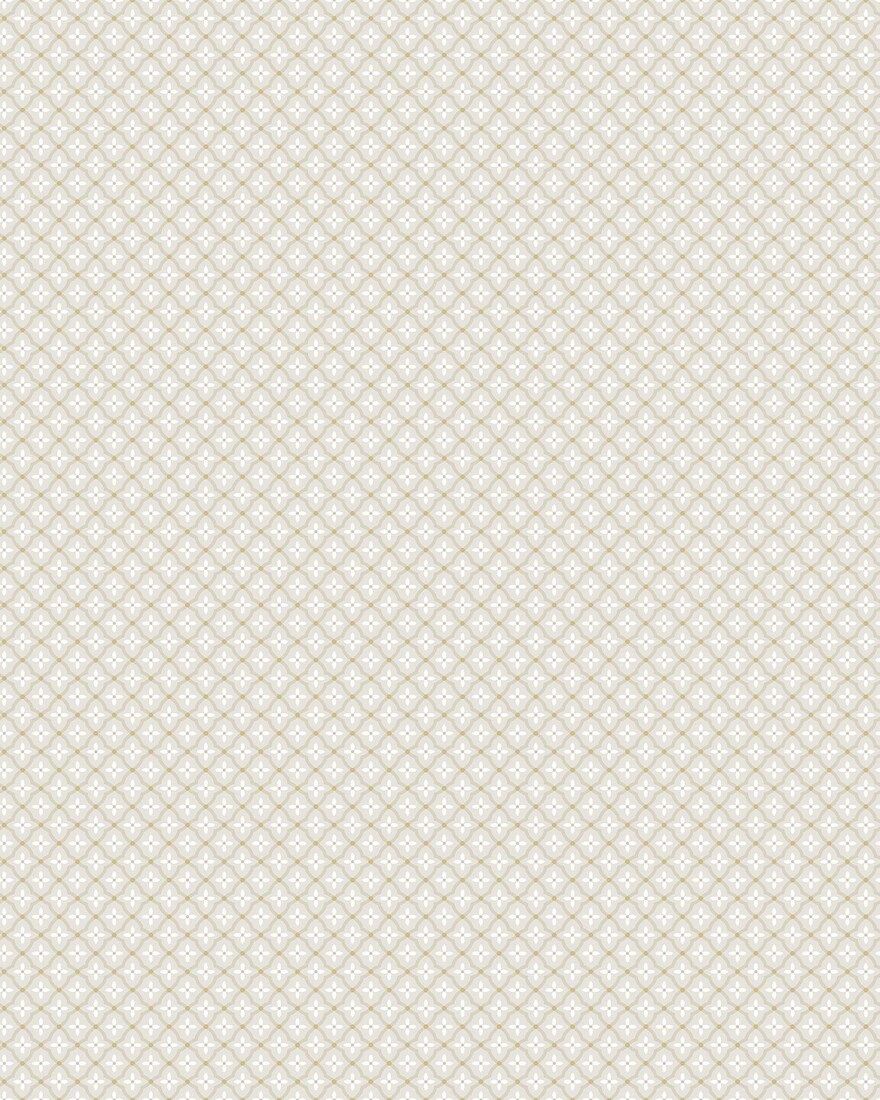 6967 Selma Beige and White Wallpaper by Boråstapeter