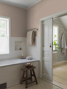 6968 Selma Pink and Beige Wallpaper by Boråstapeter