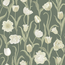 6971 La Belle Epoque Green and White Wallpaper by Boråstapeter
