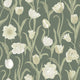 La Belle Epoque Green and White Österlen Wallpaper by Boråstapeter