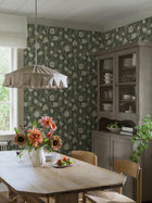 6971 La Belle Epoque Green and White Wallpaper by Boråstapeter