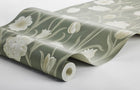 6971 La Belle Epoque Green and White Wallpaper by Boråstapeter