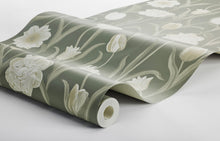 6971 La Belle Epoque Green and White Wallpaper by Boråstapeter