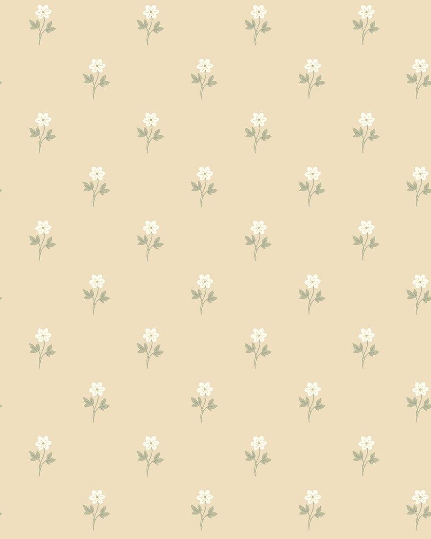 6972 Anemone Yellow and White Wallpaper by Boråstapeter