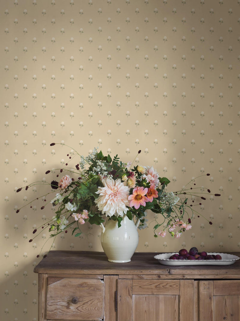 6972 Anemone Yellow and White Wallpaper by Boråstapeter