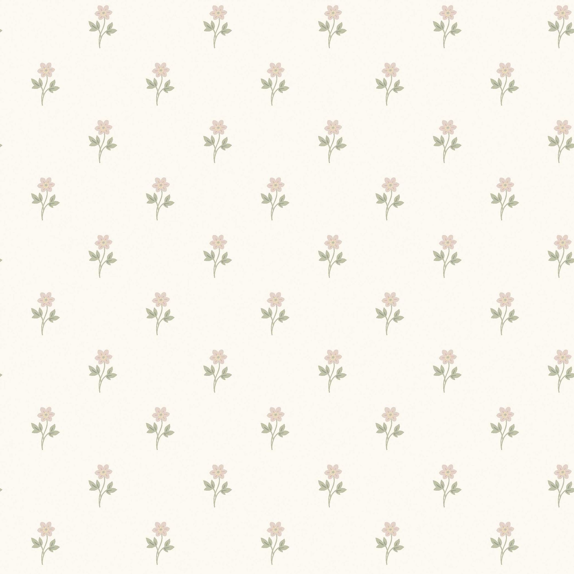 6973 Anemone Pink and White Wallpaper by Boråstapeter