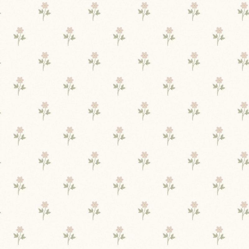 6973 Anemone Pink and White Wallpaper by Boråstapeter