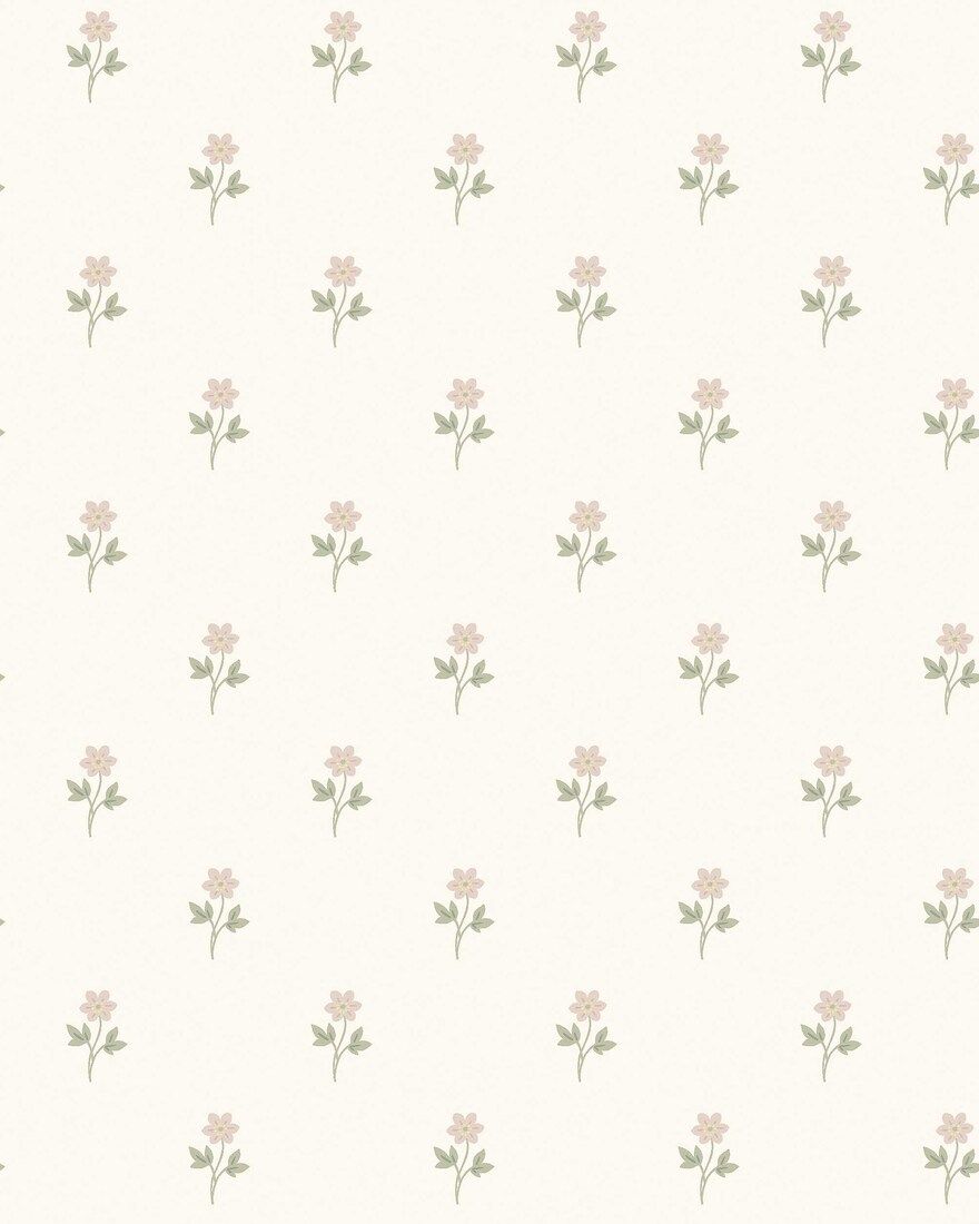 6973 Anemone Pink and White Wallpaper by Boråstapeter