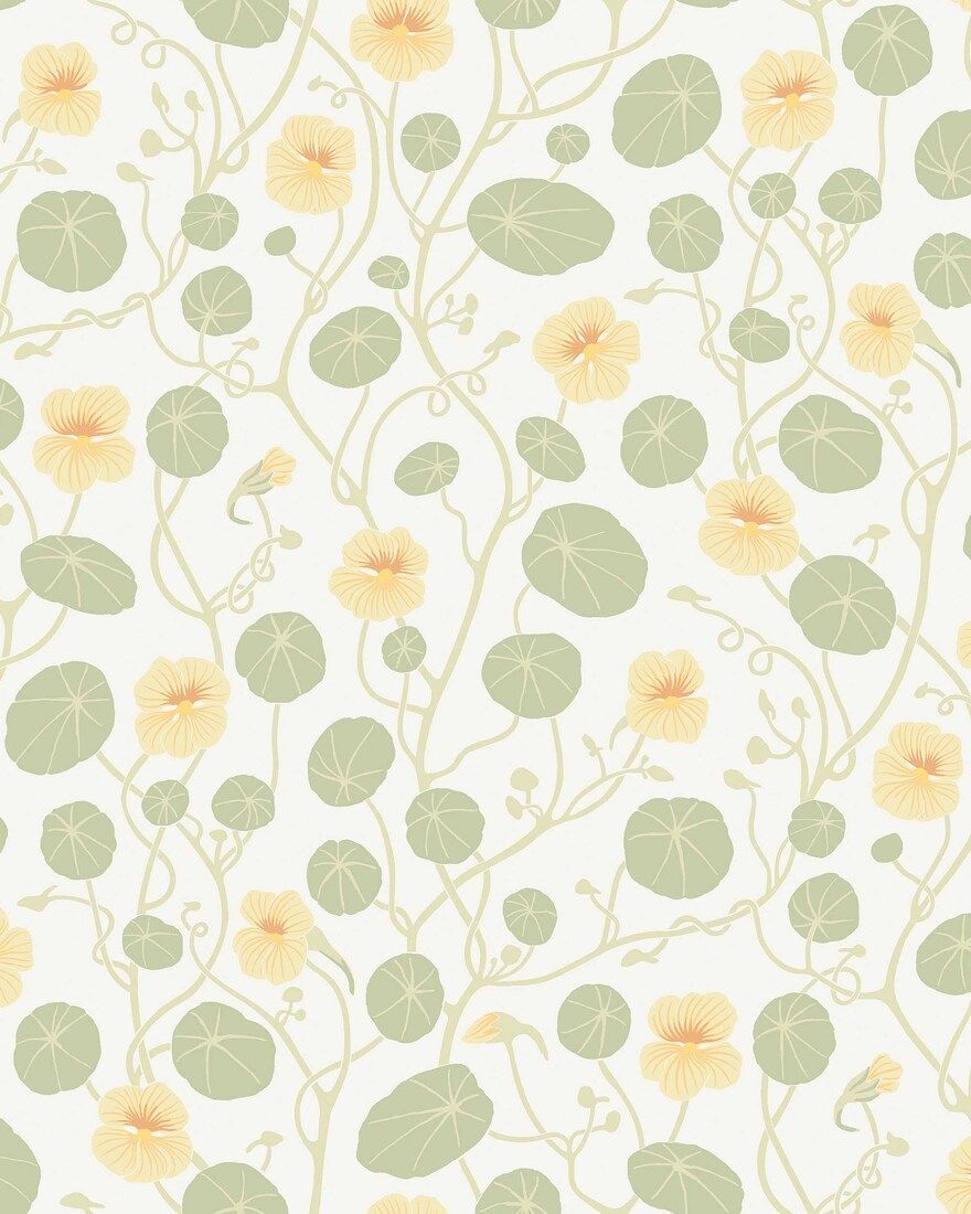6975 Krasse Yellow and White Wallpaper by Boråstapeter
