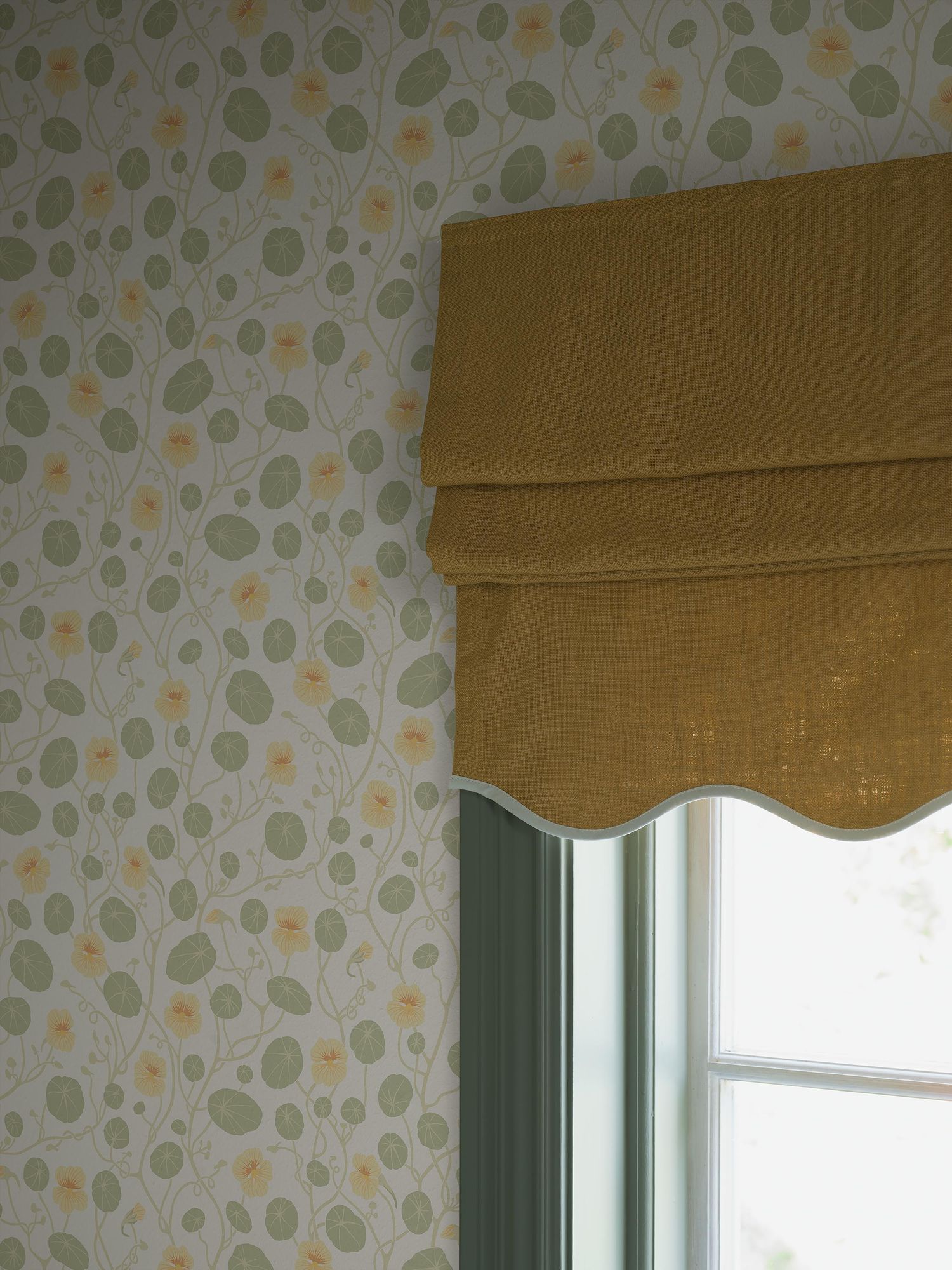 6975 Krasse Yellow and White Wallpaper by Boråstapeter