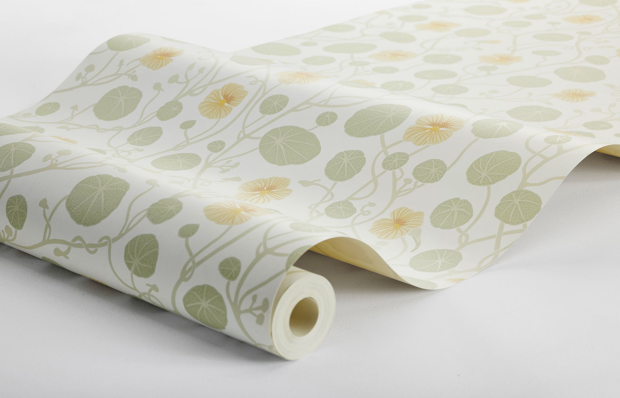6975 Krasse Yellow and White Wallpaper by Boråstapeter