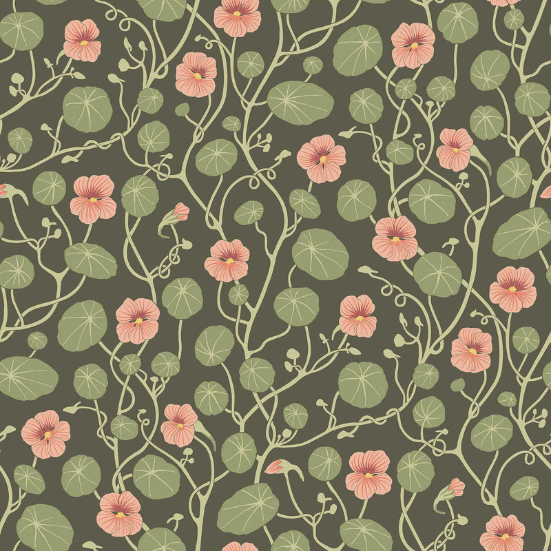 6976 Krasse Green and Red Wallpaper by Boråstapeter
