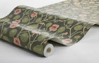 6976 Krasse Green and Red Wallpaper by Boråstapeter