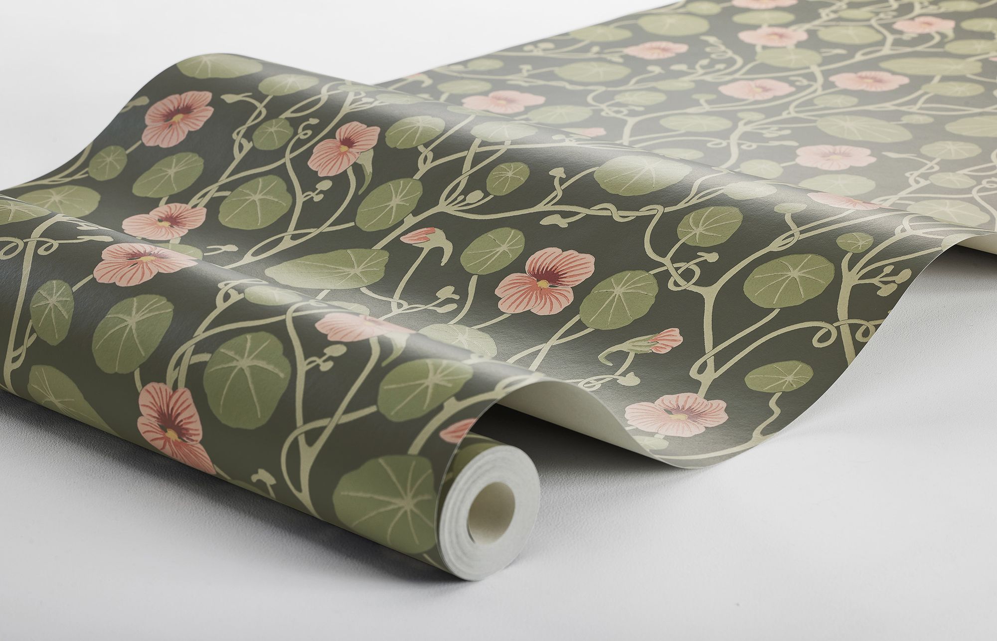 6976 Krasse Green and Red Wallpaper by Boråstapeter