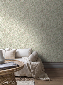 6978 Klöver Pink and Green Wallpaper by Boråstapeter