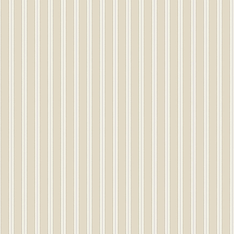 6979 Pärlrand Beige and White Wallpaper by Boråstapeter