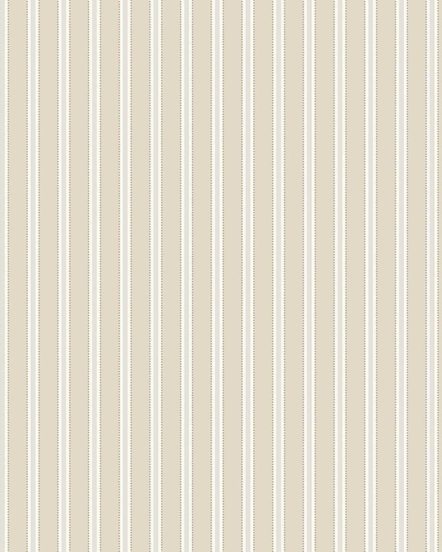 6979 Pärlrand Beige and White Wallpaper by Boråstapeter