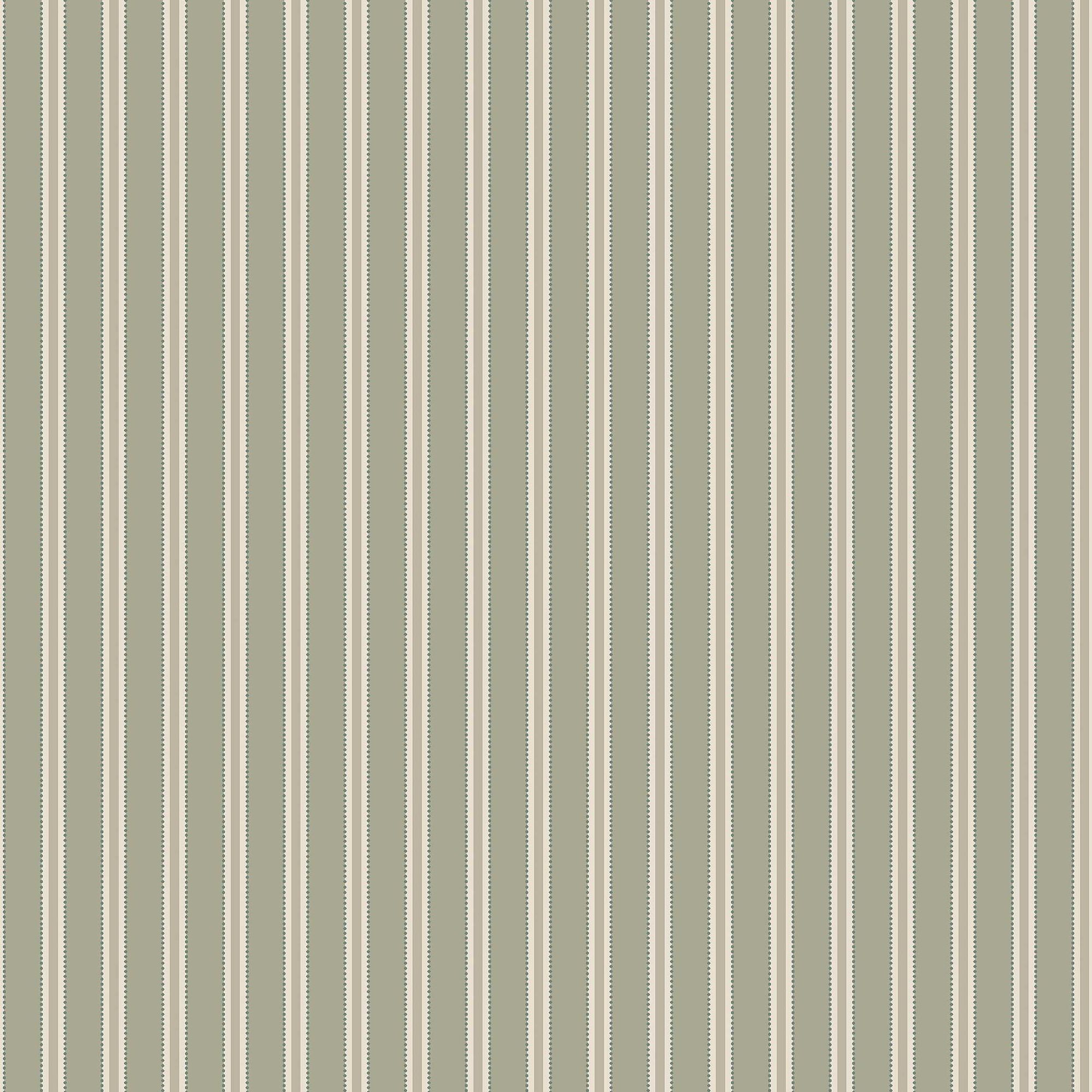 6980 Pärlrand Green and Beige Wallpaper by Boråstapeter