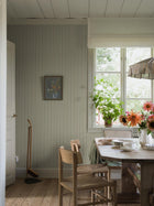 6980 Pärlrand Green and Beige Wallpaper by Boråstapeter