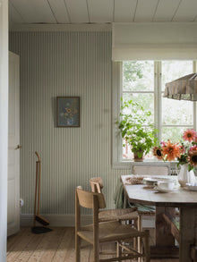 6980 Pärlrand Green and Beige Wallpaper by Boråstapeter