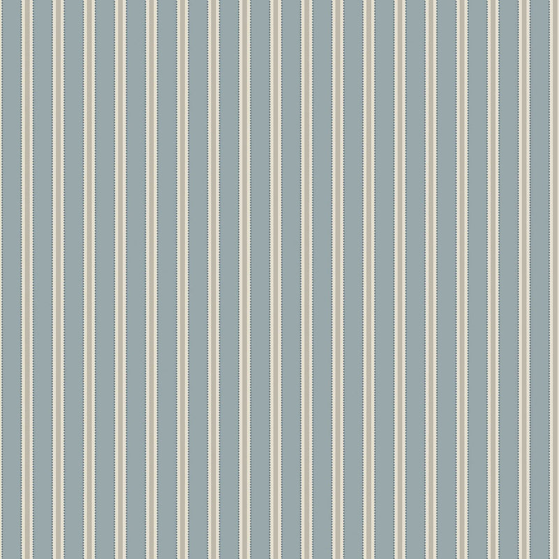 6981 Pärlrand Blue and Beige Wallpaper by Boråstapeter
