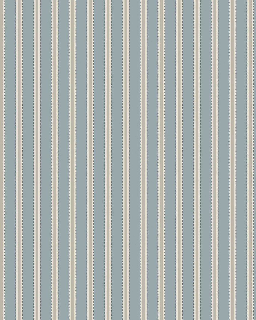6981 Pärlrand Blue and Beige Wallpaper by Boråstapeter