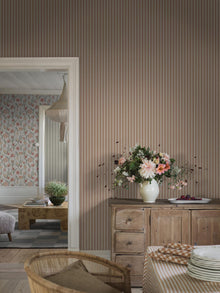 6982 Pärlrand Red and Beige Wallpaper by Boråstapeter