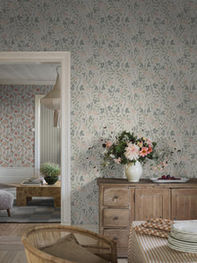 6983 Trädgårdsfröjd Pink and Multi Wallpaper by Boråstapeter