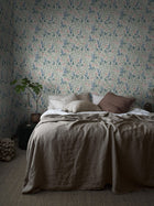 6984 Trädgårdsfröjd Multi and White Wallpaper by Boråstapeter