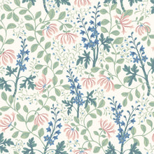 6984 Trädgårdsfröjd Multi and White Wallpaper by Boråstapeter