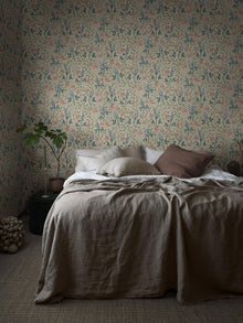 6985 Trädgårdsfröjd Multi and Beige Wallpaper by Boråstapeter