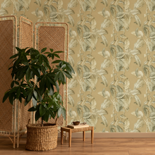 571479 Boho Palm Mustard Wallpaper by Rasch