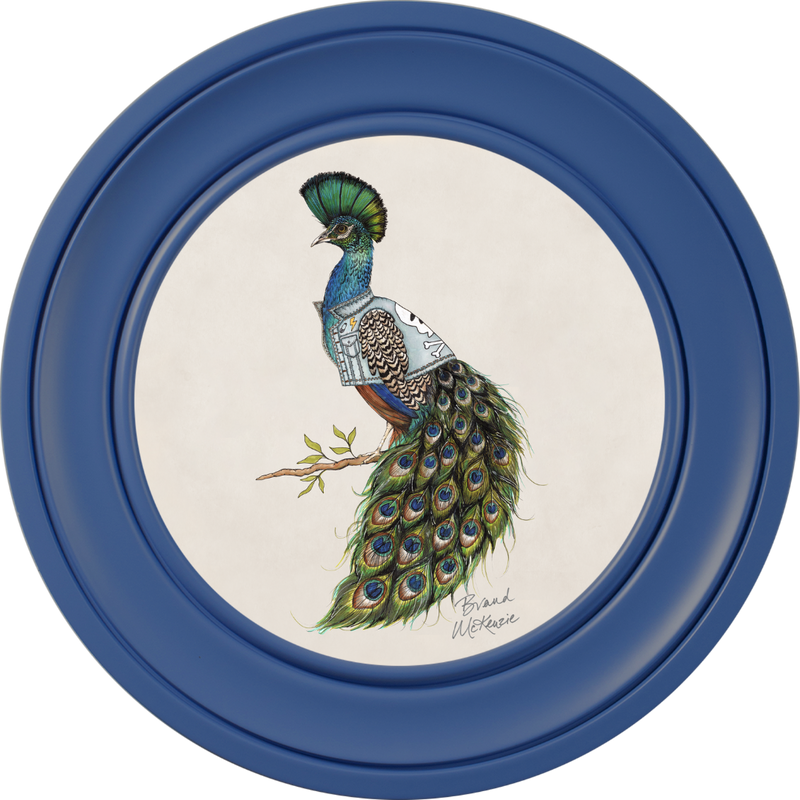 Happy Hour Bruce on Chalk White Framed Art Prints by Brand McKenzie