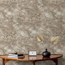 400327 Carlotta Mocha Vasari Wallpaper by Rasch