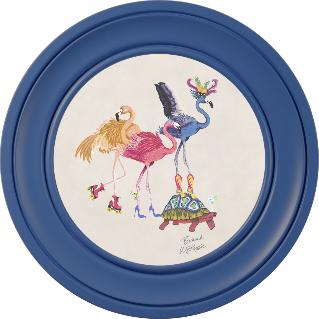 Balancing Act Flamboyance on Chalk White Framed Art Prints by Brand McKenzie